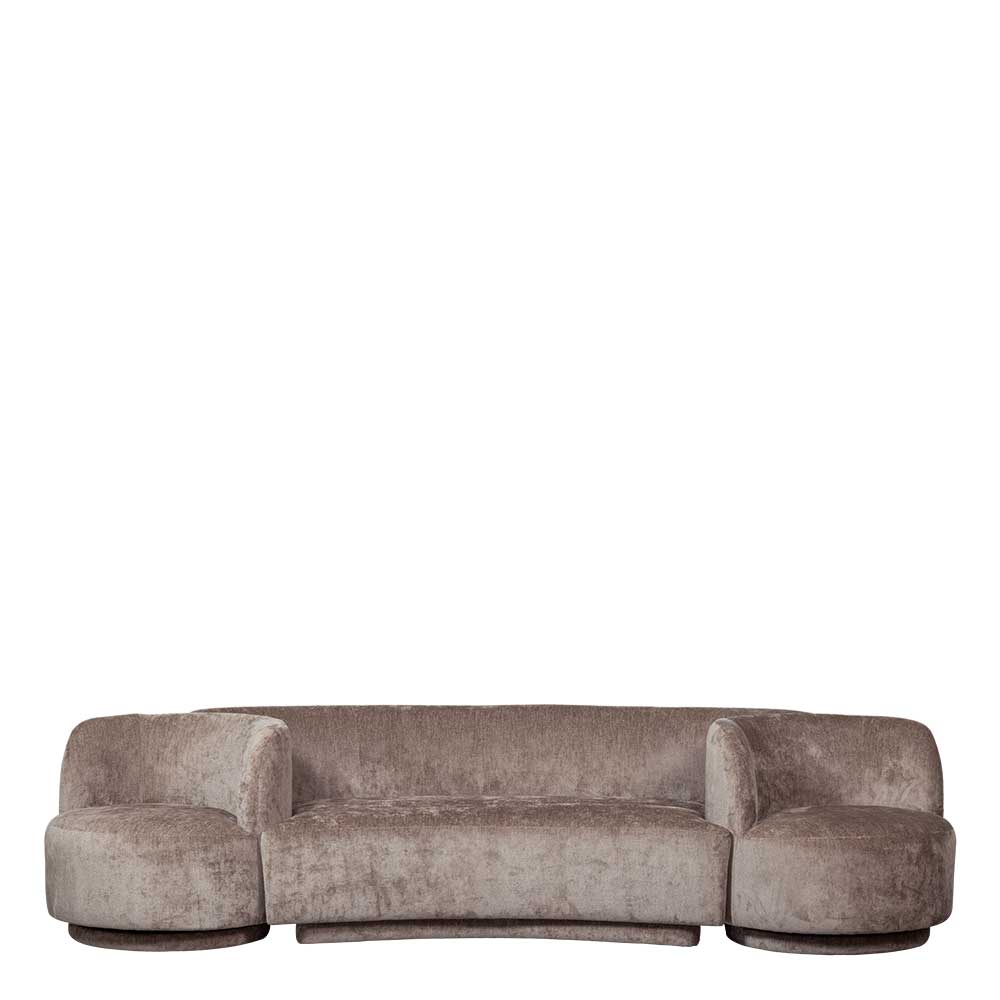 Sofa und Sessel Module in Taupe - Fridelia (dreiteilig)