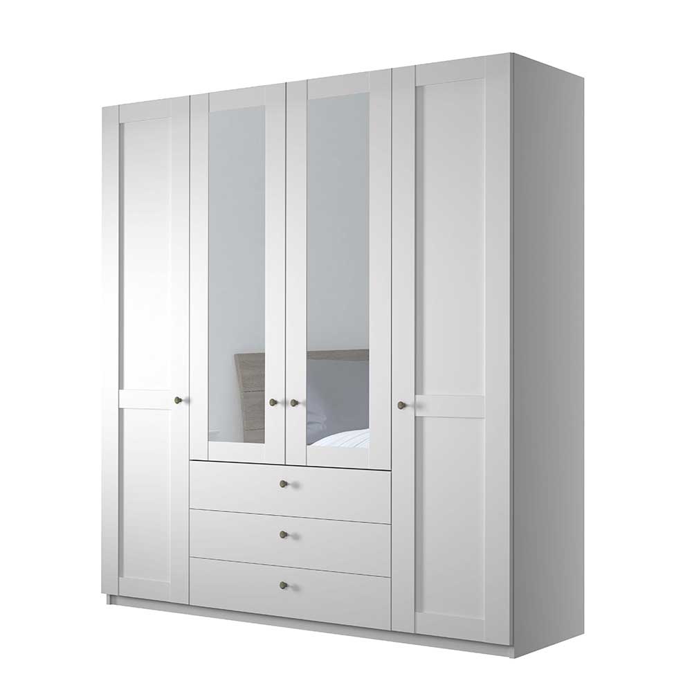 2m Kleiderschrank 4-türig & 3 Schubladen - Flinn