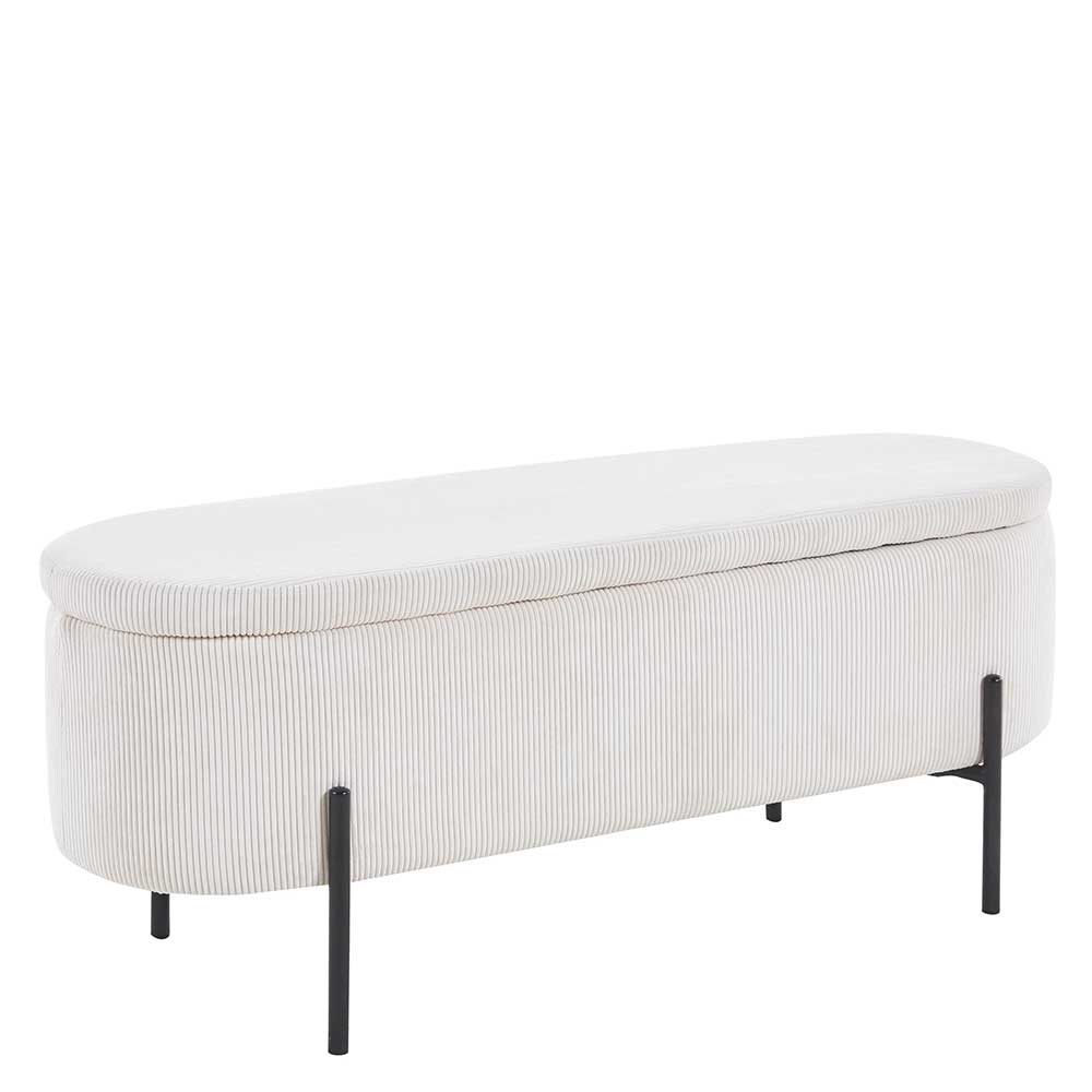 Cord Polsterbank mit Stauraum Truhe - Donostia