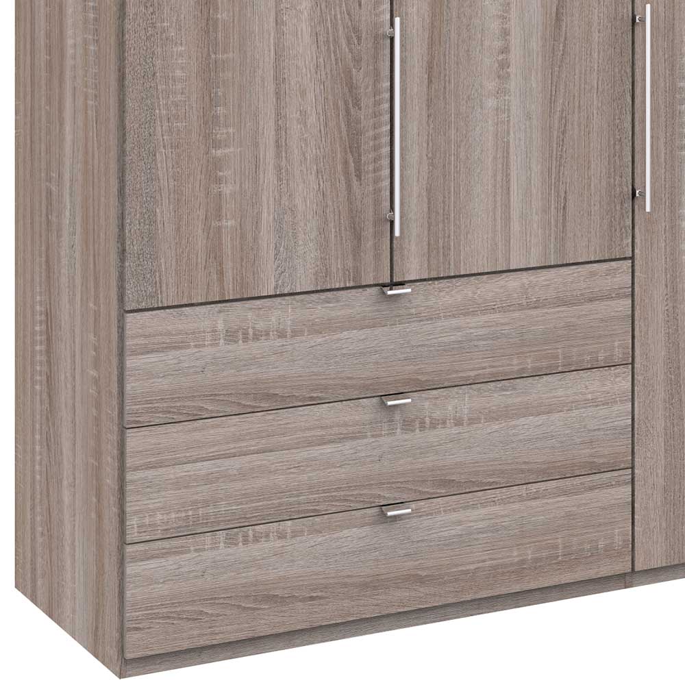 Gleittüren-Kleiderschrank in Holz-Optik - Crenba