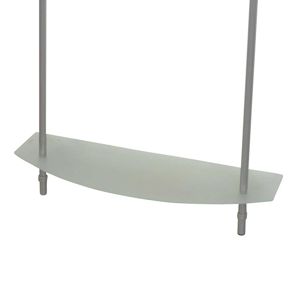 96x182x30 Metallgarderobe mit 2 Milchglas Ablagen - Greeceline