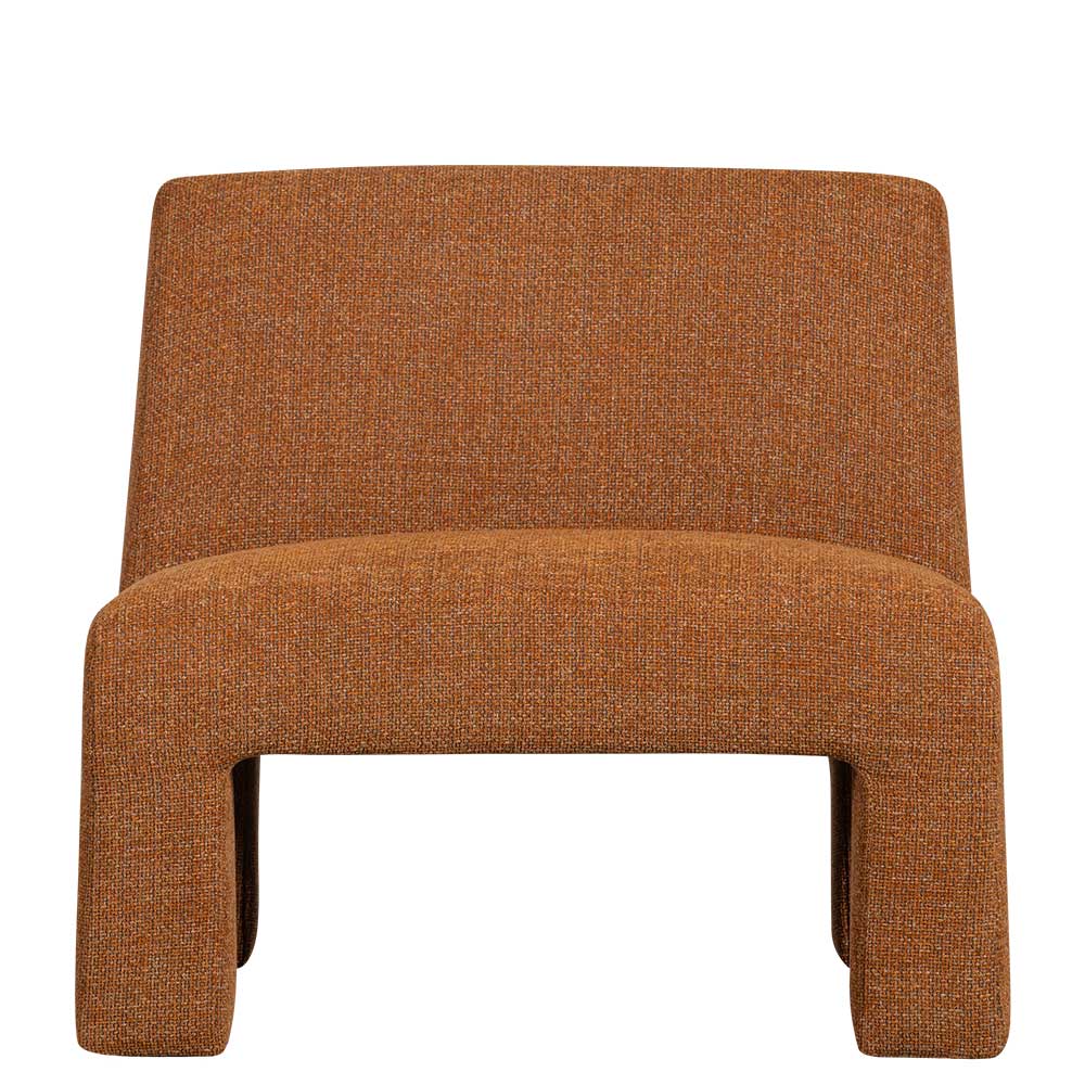 Ocker melierter Design Sessel Serasmus von vorne