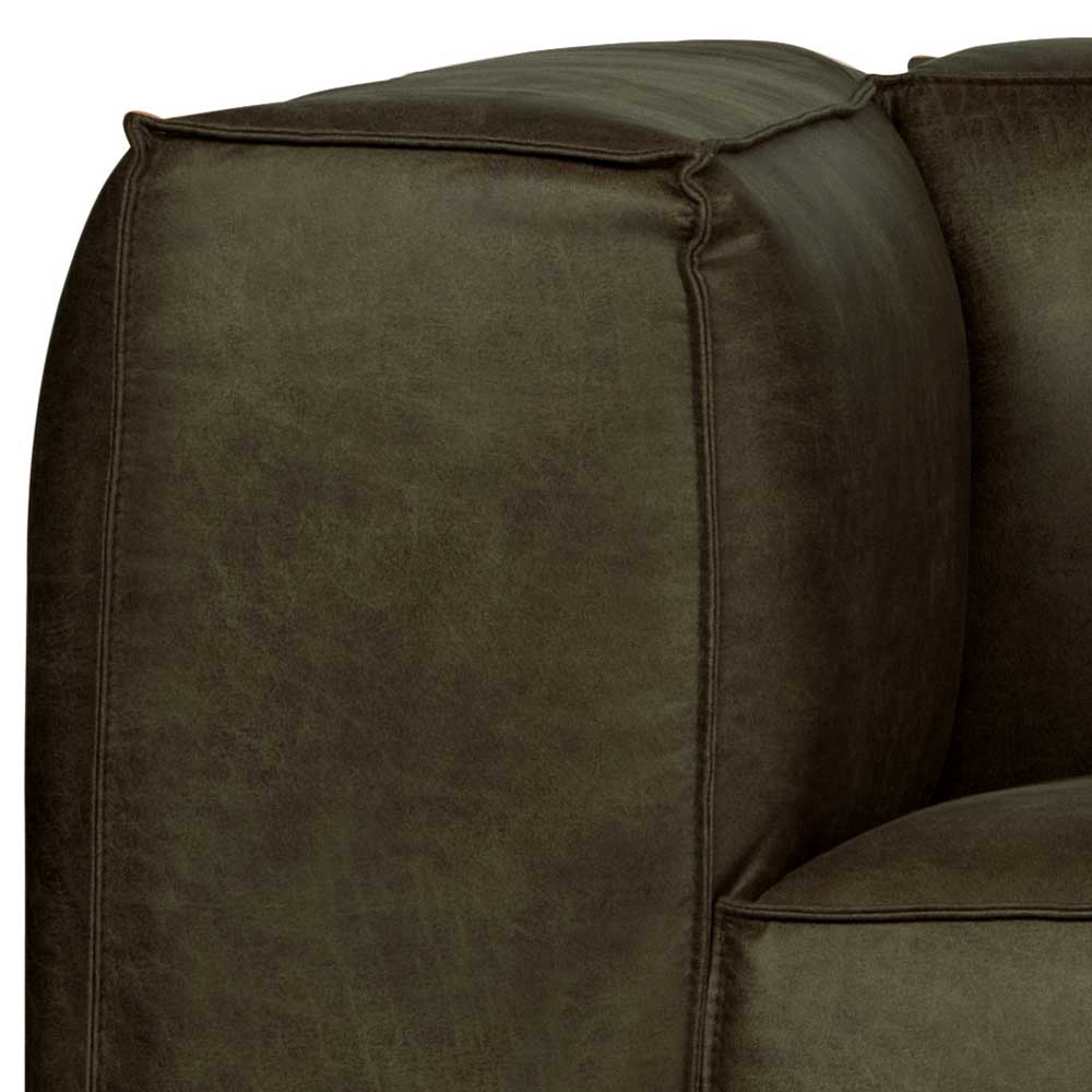 Recyclingleder Sessel in Oliv Grün - Enna