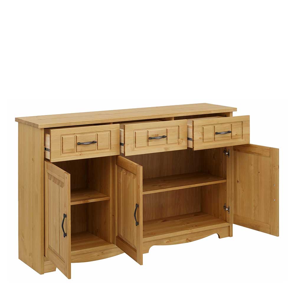 148x89x37 Landhaus Kommode in Natur geölt - Vanpos