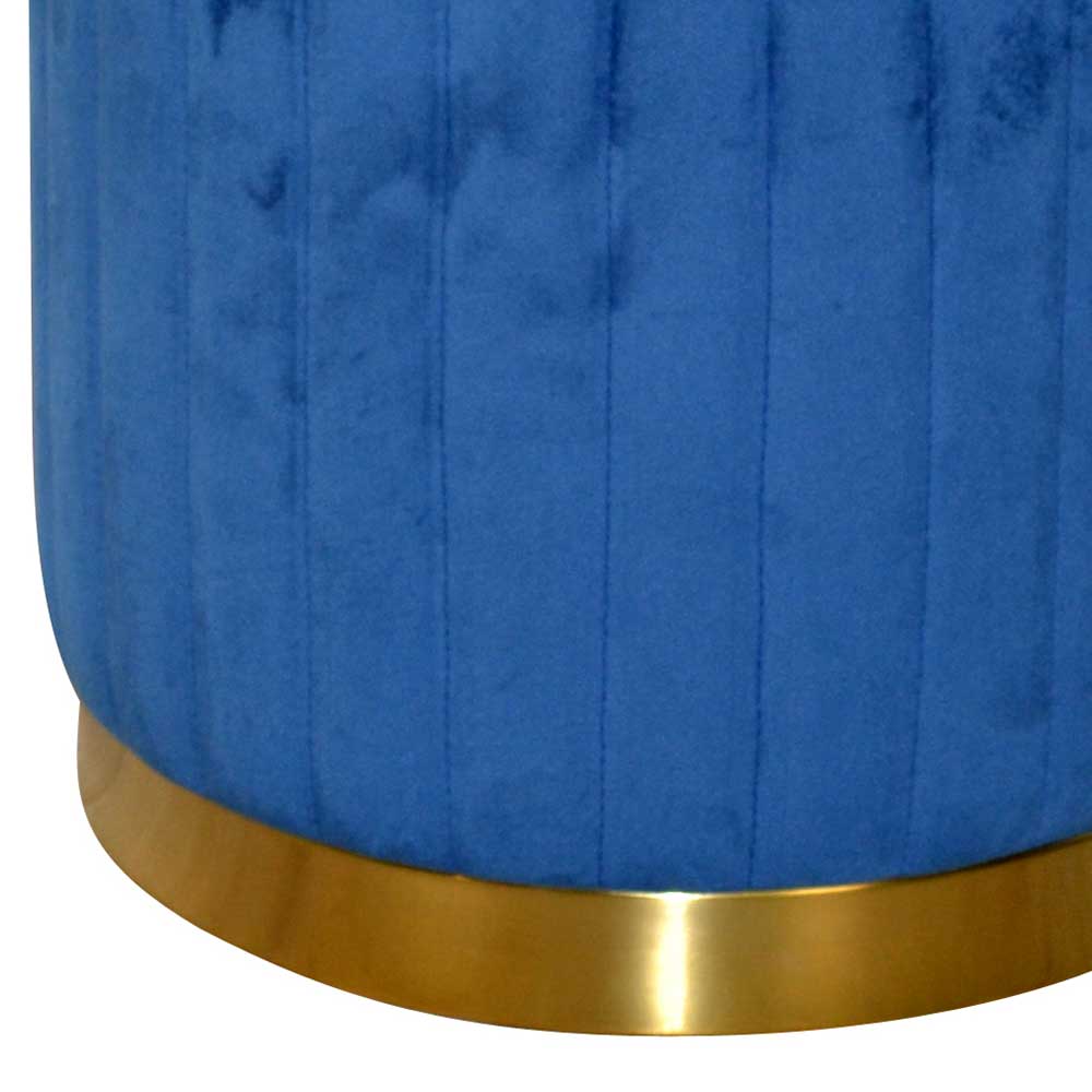 Blauer Samthocker auf Sockel - Abelonia