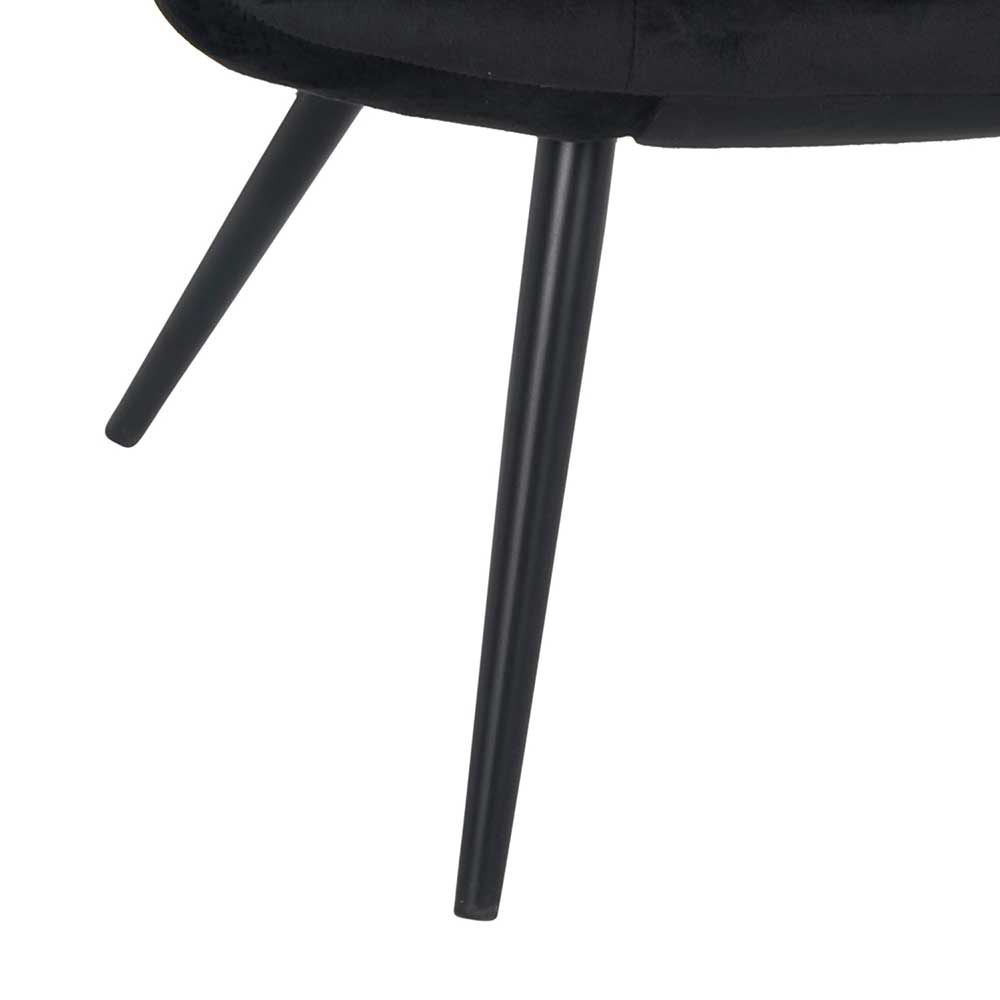 Schwarzer Wohnzimmer Sessel ohne Armlehnen - Ambia