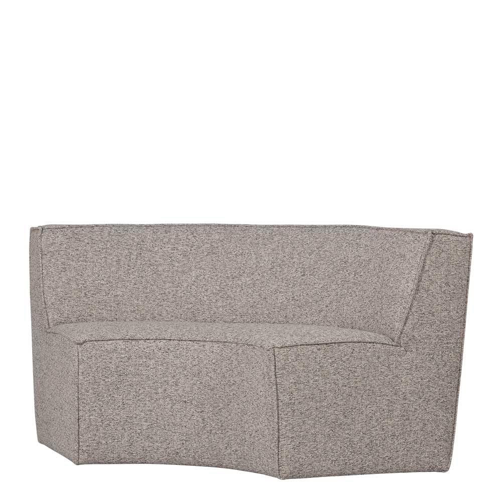 Halbrundes Esstisch-Sofa in Beigegrau meliert - William