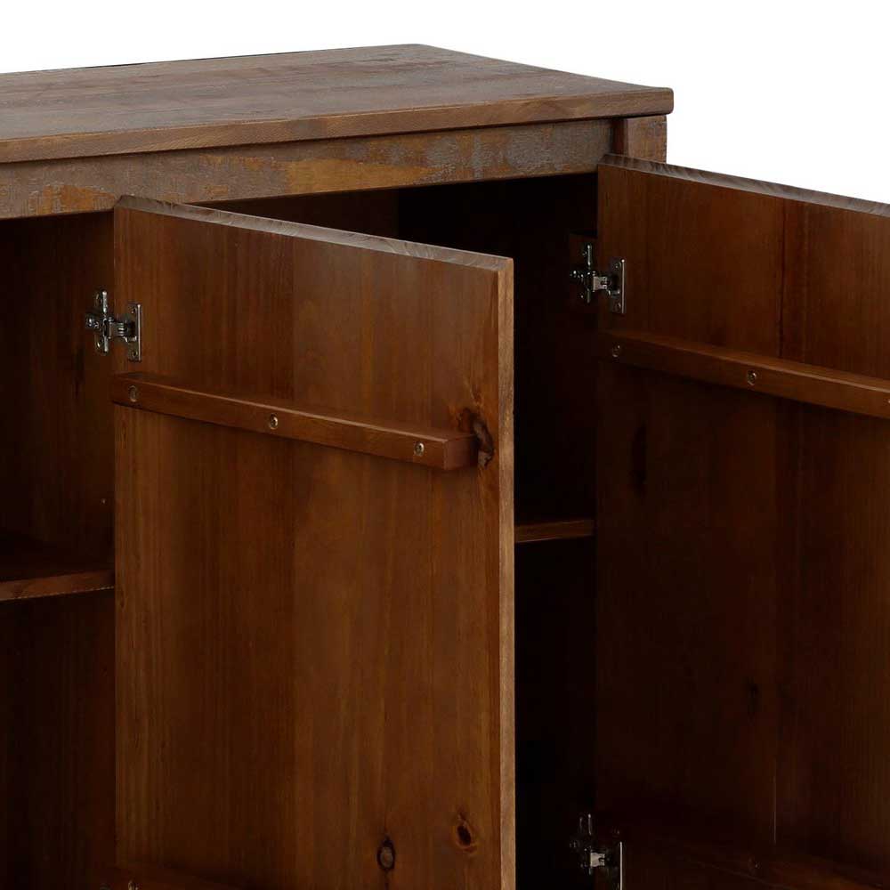 Design Kommode aus Kiefer Massivholz Dunkel - Lavagna