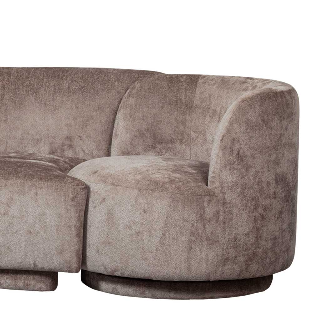 Sofa und Sessel Module in Taupe - Fridelia (dreiteilig)