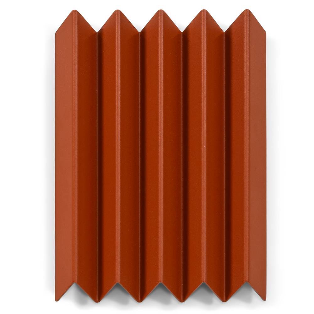 Design-Metallgarderobe in Rotbraun - Marie