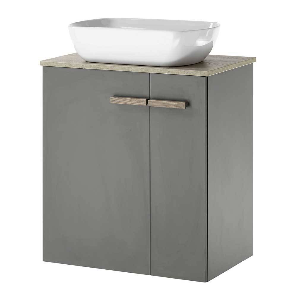 Elegante Badmöbel in Anthrazit - Inlenzia (dreiteilig)