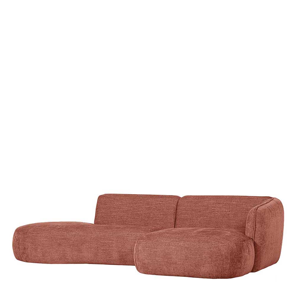 Stoff Eckcouch in Rosa - Gachi