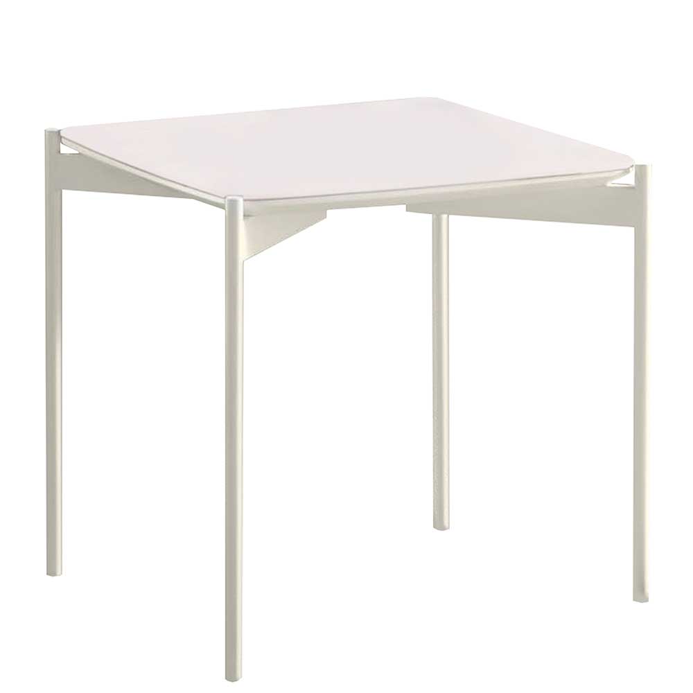 Weißer Couchtisch mit Keramik beschichtet - Aniel