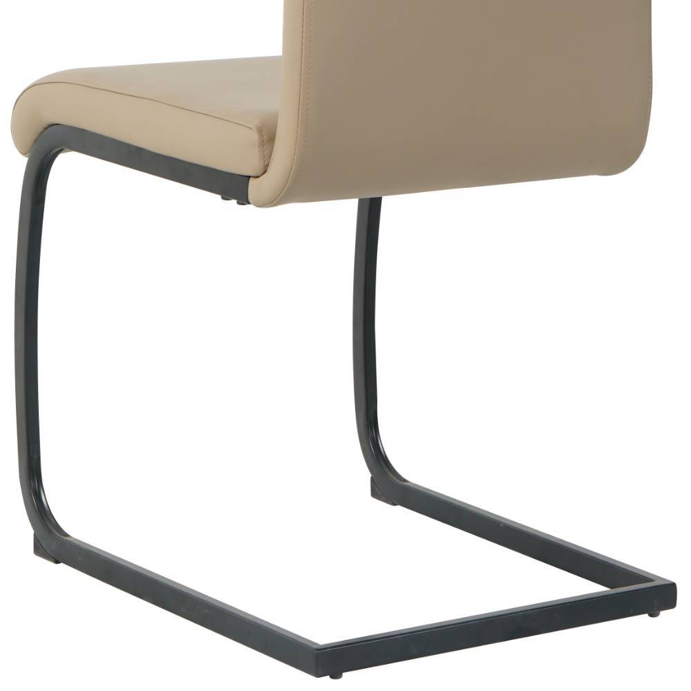 Freischwinger in Taupe und Schwarz - Camilla (2er Set)