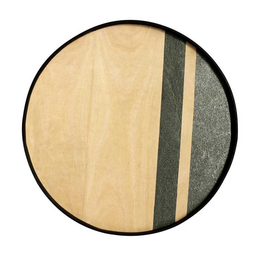 49x47x49 Beistelltisch in Natur & Schwarz - Fanovic