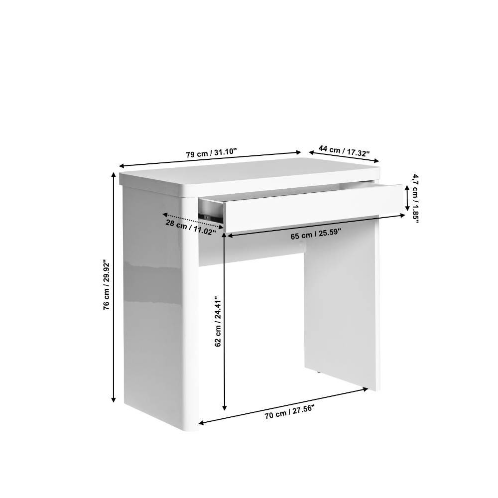 79x44 cm Schreibtisch in Walnuss Holzoptik - Wake