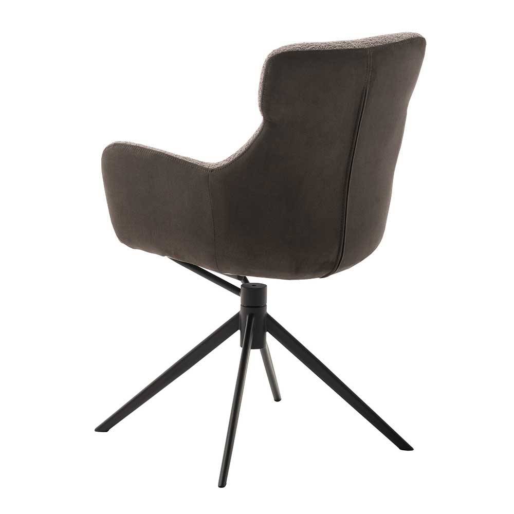 Tischsessel in Schlamm & Schwarz - Colles (2er Set)