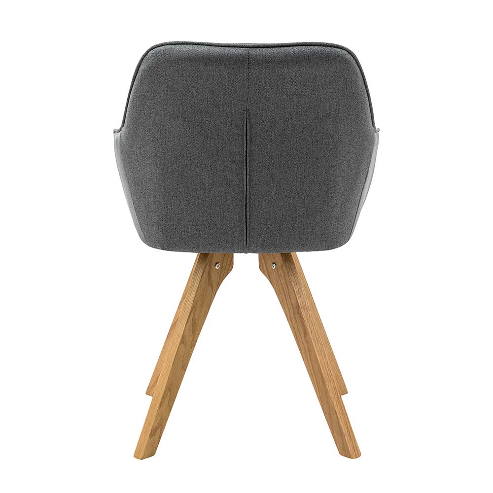 Esszimmer Tischsessel in Grau - Izmael (2er Set)