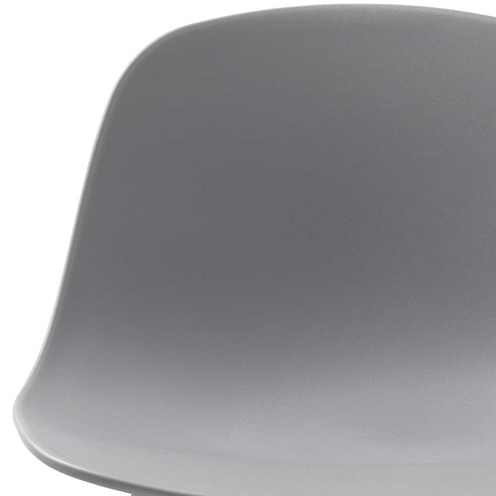 Barhocker mit Lehne in Grau - Marcala (2er Set)