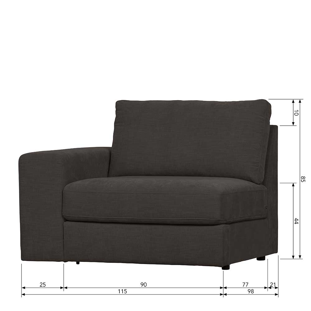Sofamodul Einsitzer mit Armlehne links - Jilatov