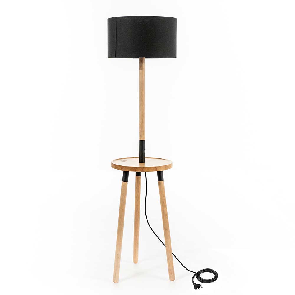 Skandi Stehlampe mit Ablage - Avigano