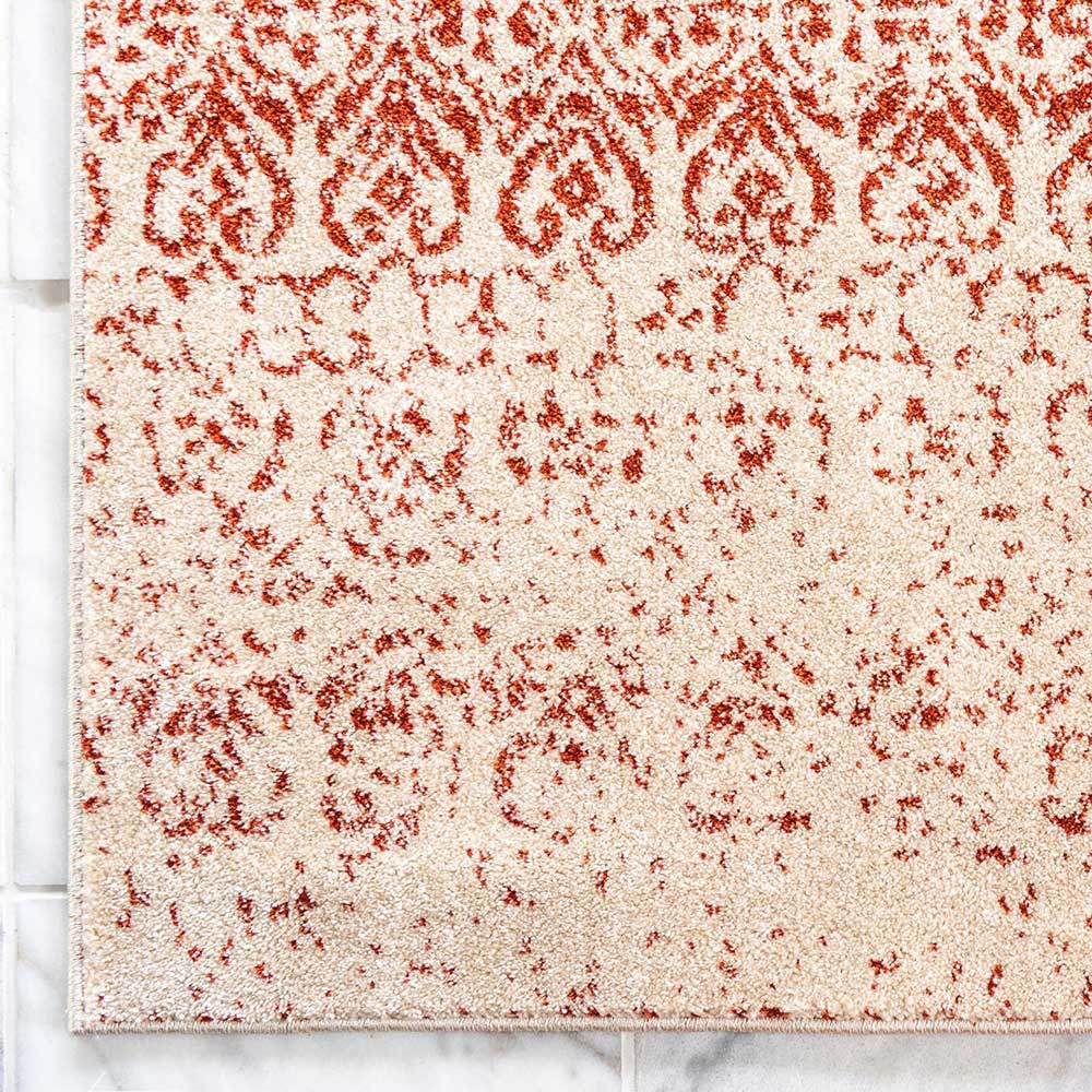Teppich in Terracotta & Creme gemustert - Maximilians
