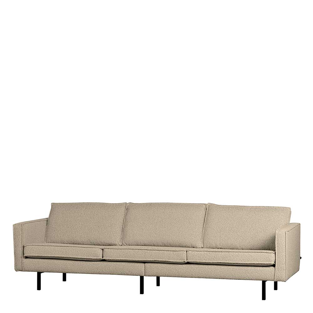 Dreisitzer Couch aus Boucle in Beige - Glamoure