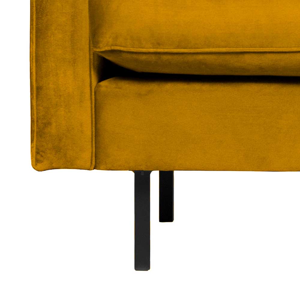 98x83x88 cm Retrosessel in Ocker Gelb - Nustra