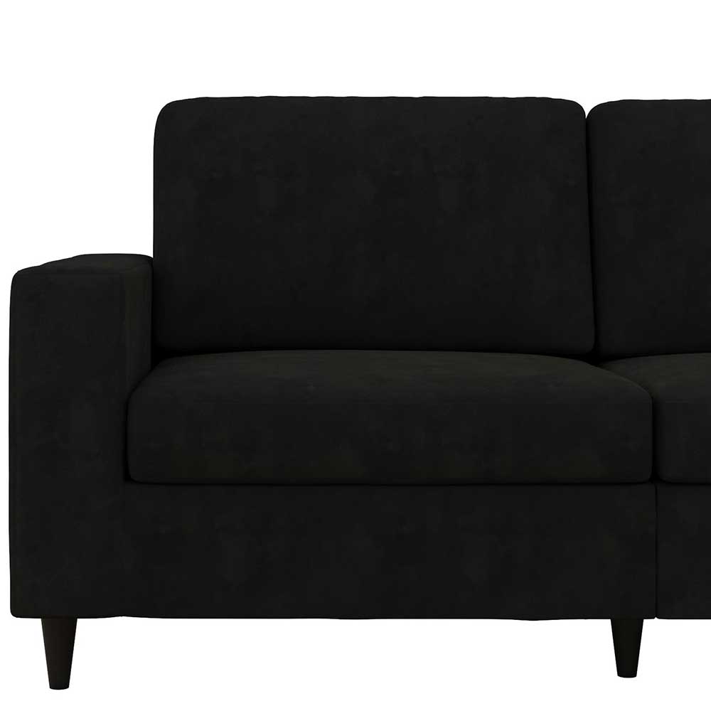 3er Retrocouch aus Samt in Schwarz - Atze