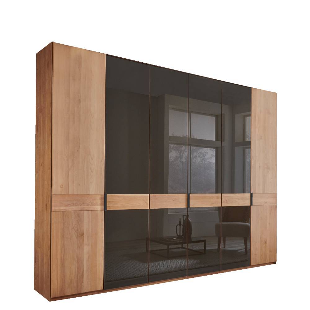 6-türiger Schlafzimmerschrank mit Glas - Hung