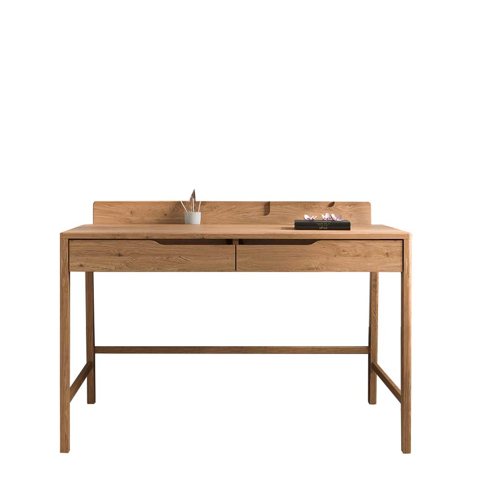 Design Schreibtisch aus Massivholz Wildeiche - Laida