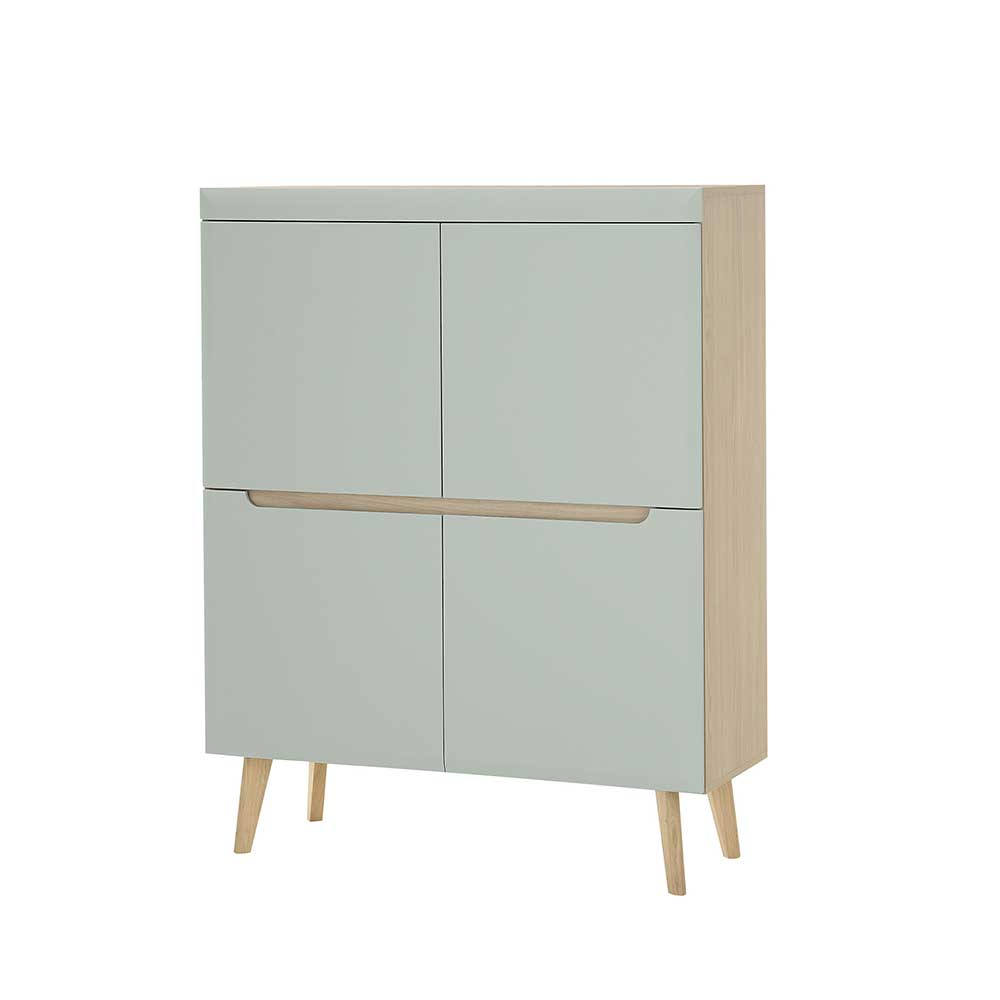 Scandi Chic Wohnzimmermöbel Wohnwand - Armina (vierteilig)