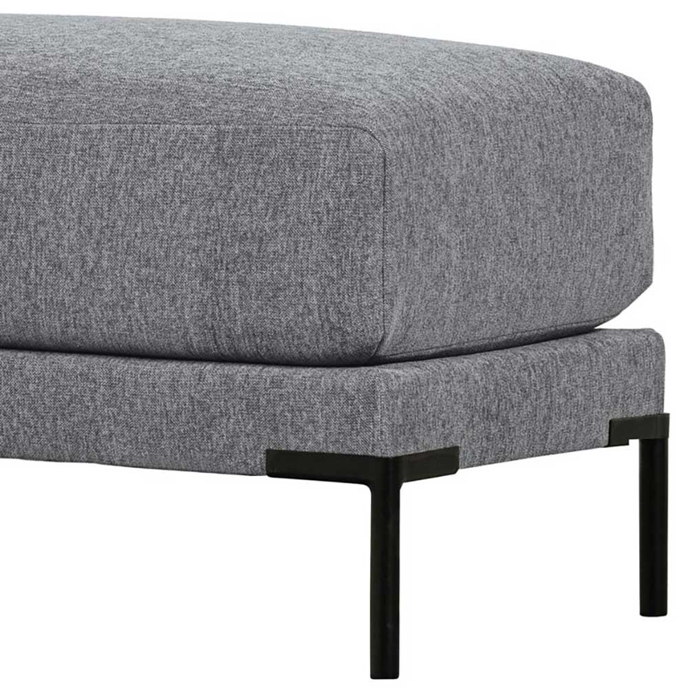 Wohnzimmerhocker in Jeansblau Chenille - Imonas