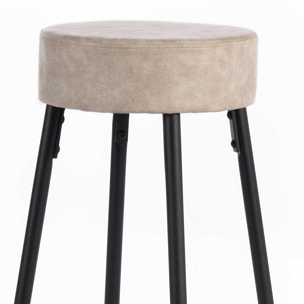 Moderner Barhocker mit rundem Sitz - Lilis (2er Set)
