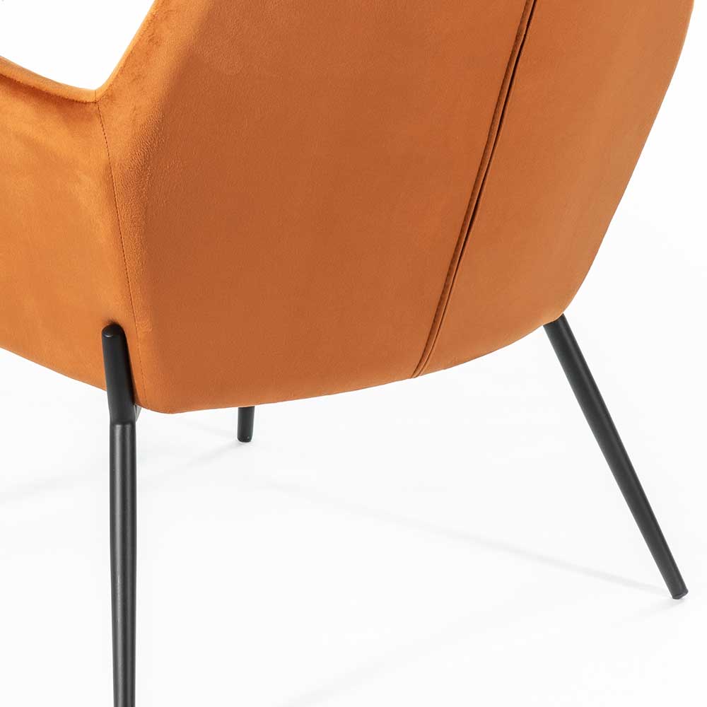 Design Samtsessel in Orange - Ofrael