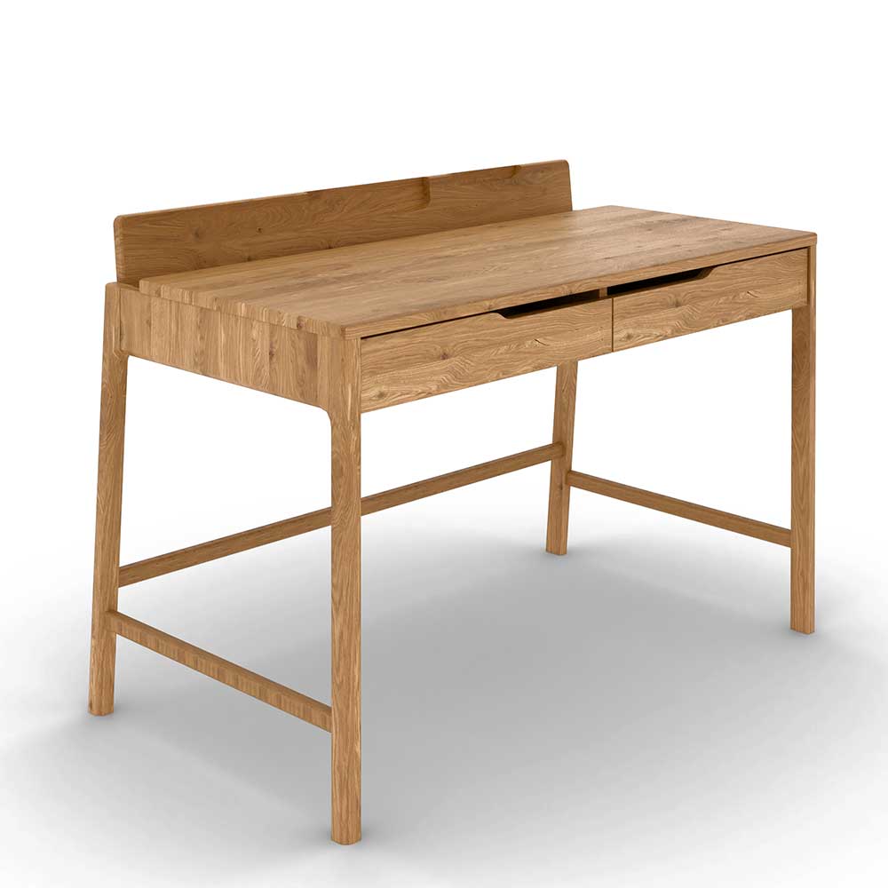 Design Schreibtisch aus Massivholz Wildeiche - Laida