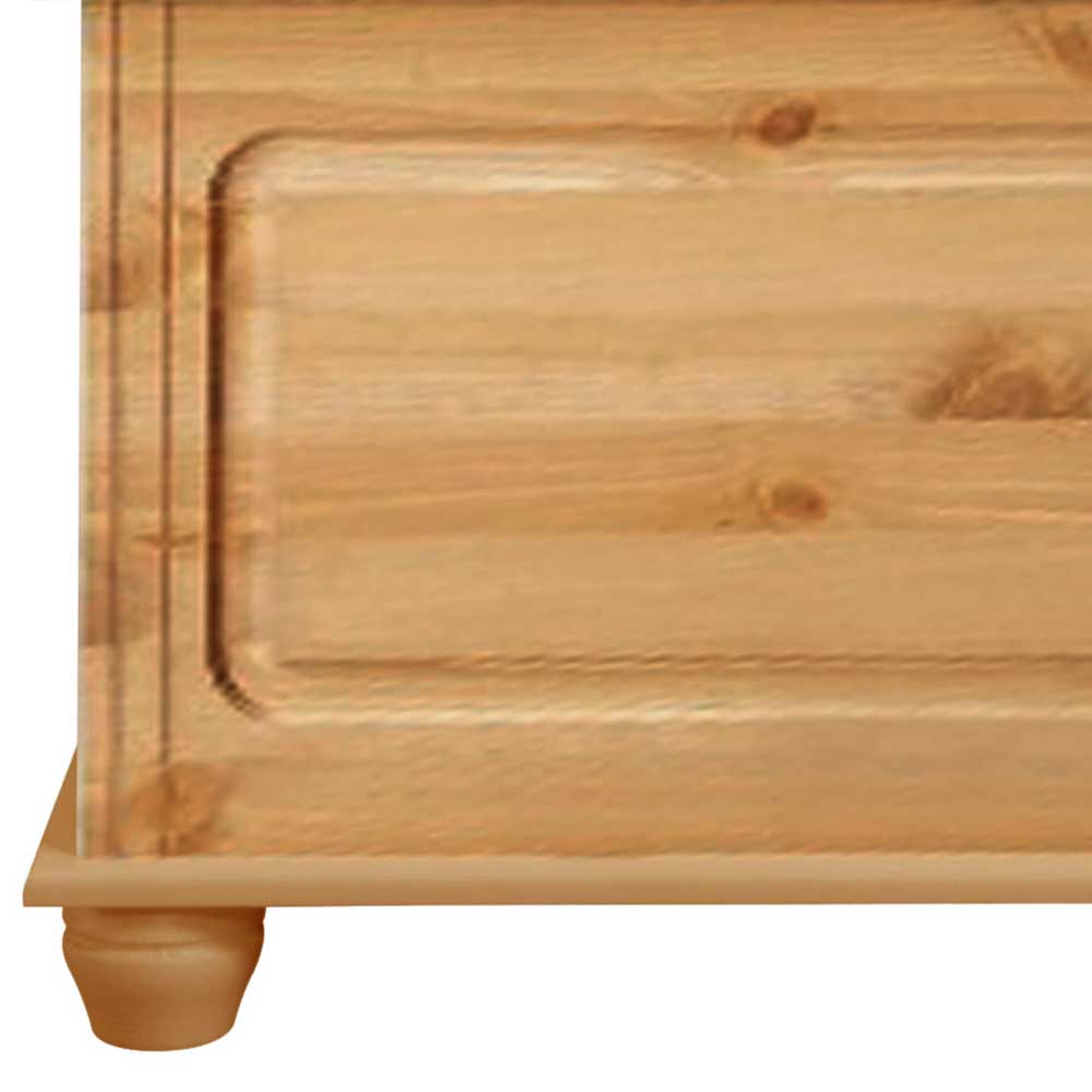Flachdeckel Holztruhe mit Kugelfüßen - Lugsca