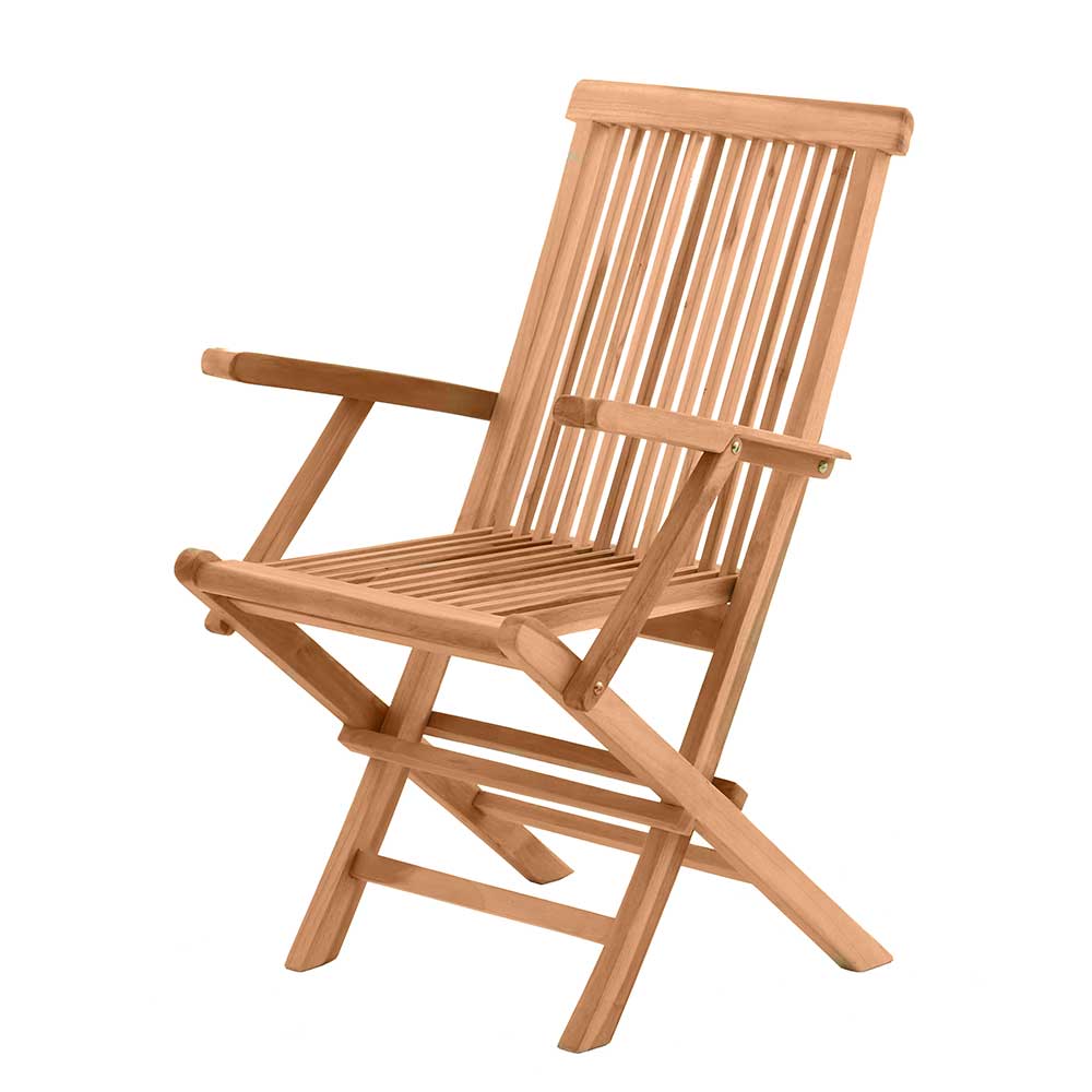 Klappbarer Garten Holzstuhl mit Armlehnen - Klahuma (2er Set)
