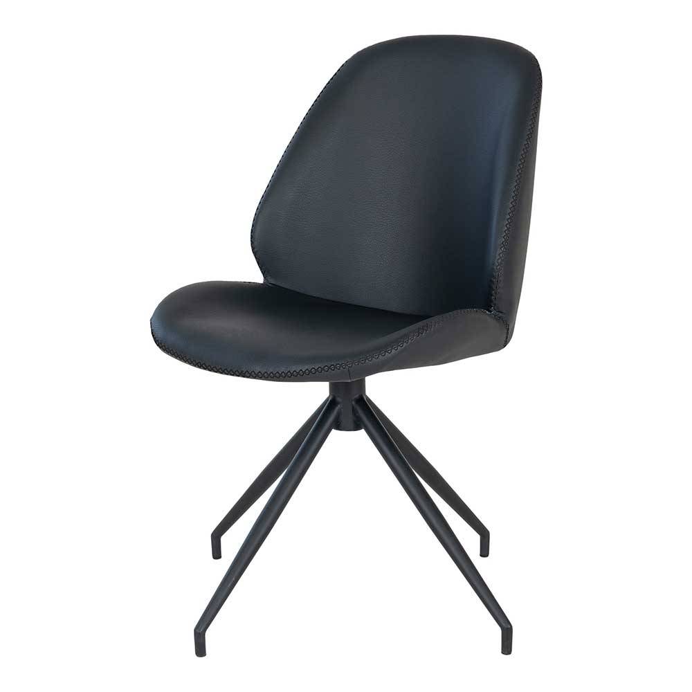 Kunstleder Polsterstühle drehbar - Polentona (2er Set)