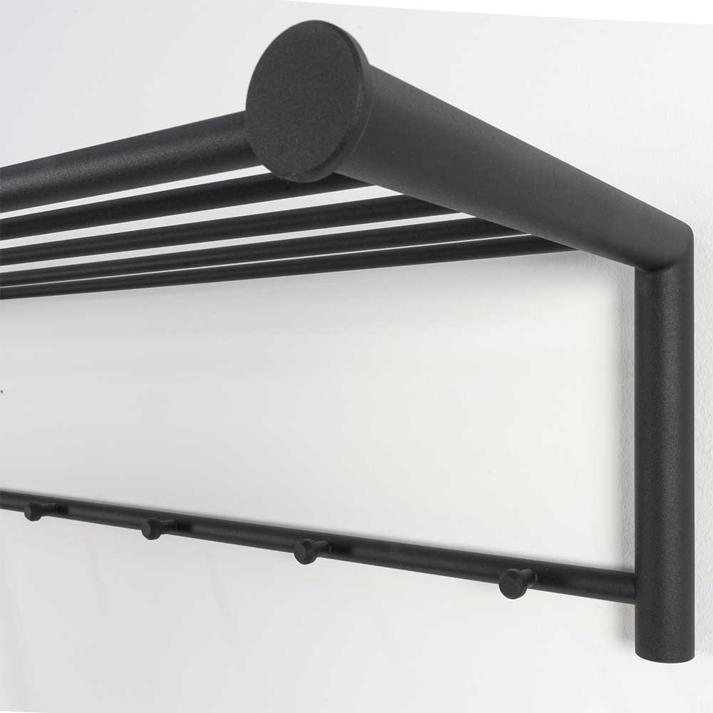 Stahl Hängegarderobe in Schwarz - Sortho