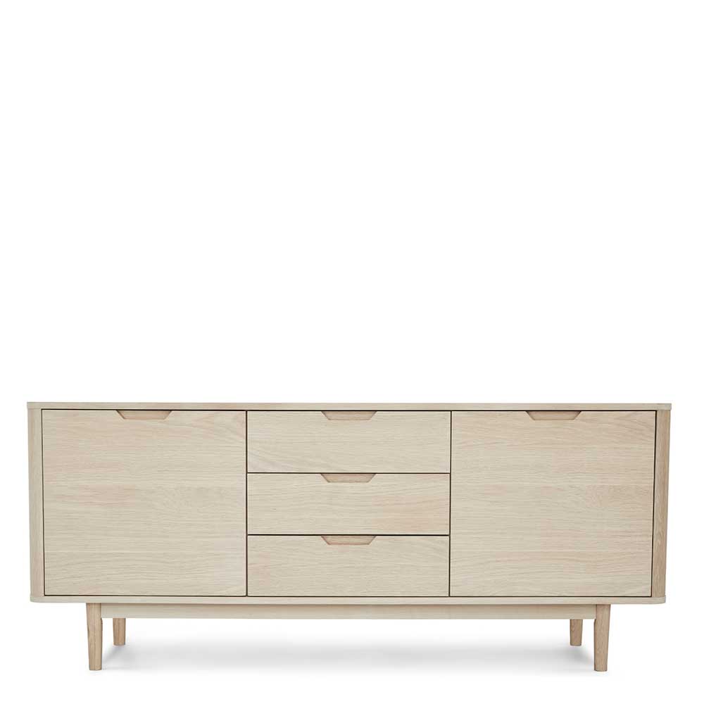 Scandi Chic Sideboard in Eiche Weiß - Rosanna