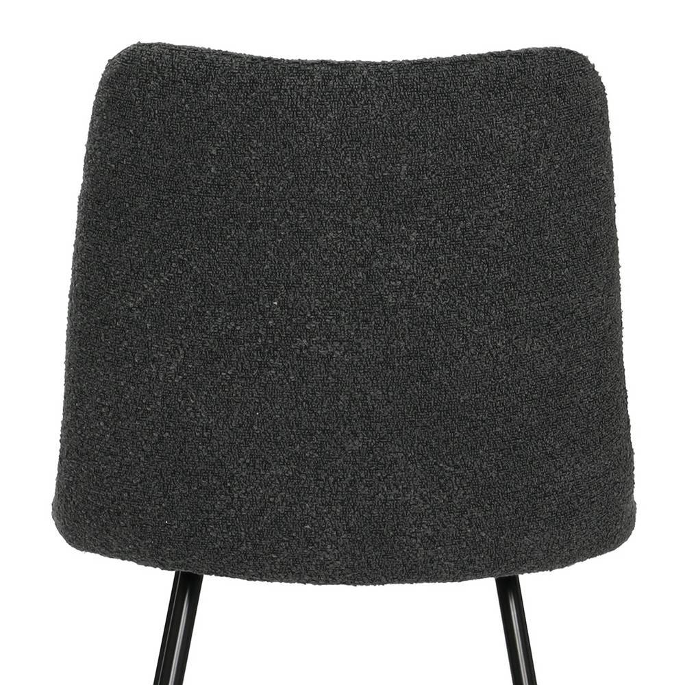 Esszimmerstuhl in Schwarz Boucle - Deflorenca (2er Set)