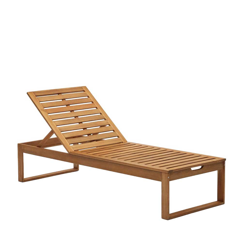 Elegante Gartenliege aus robustem Akazienholz mit mehrfach verstellbarem Rückenteil – Paddock