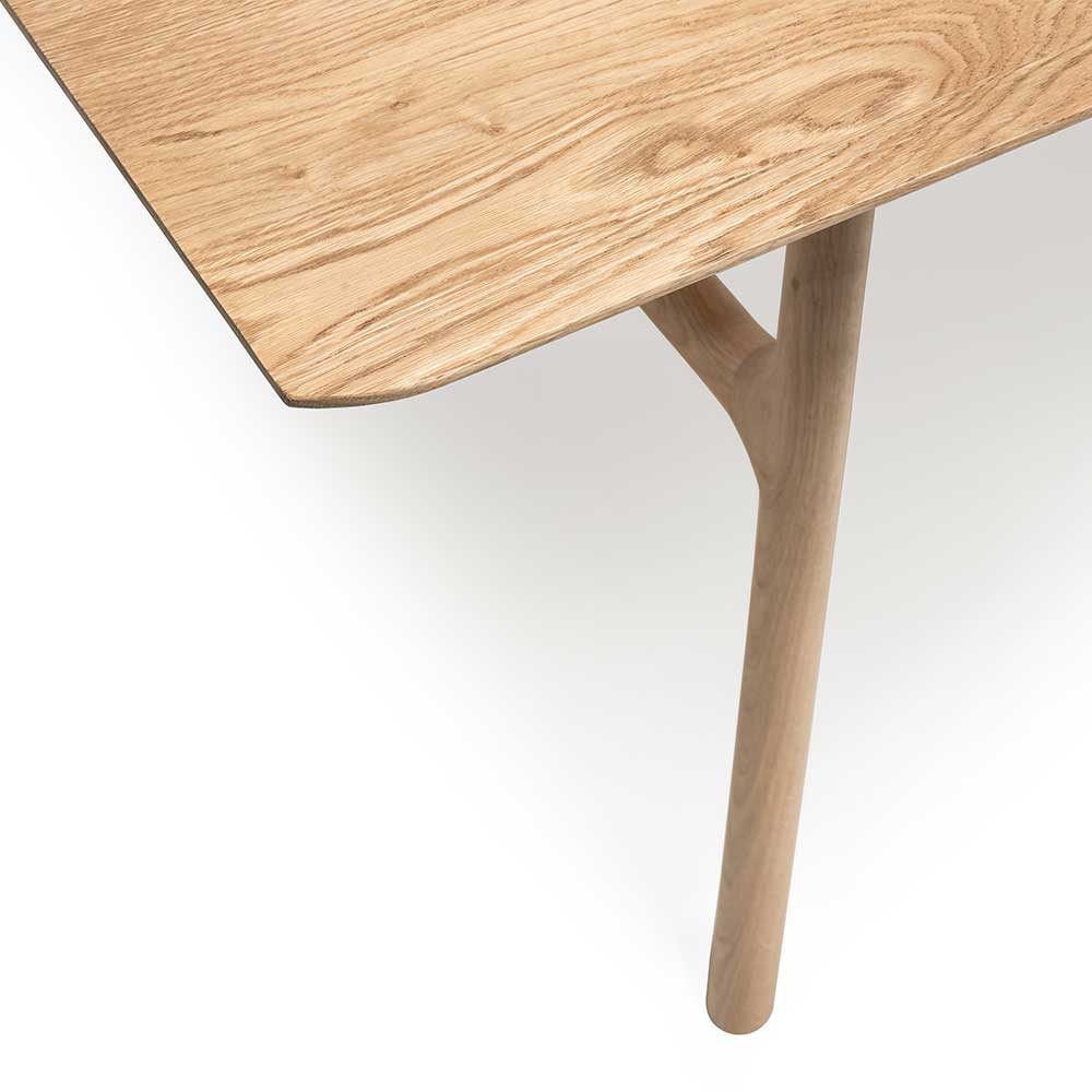 Scandi Chic Eichentisch in Bianco geölt - Ravona