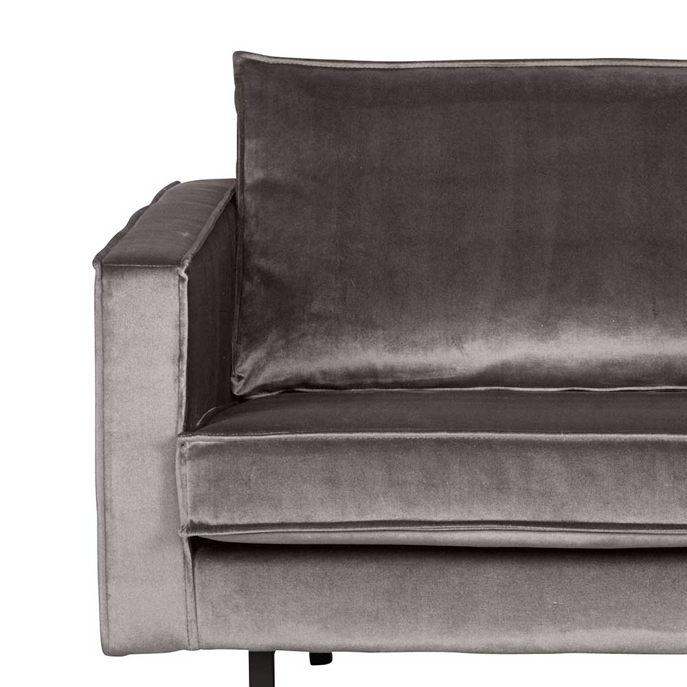 Edler Lounge Sessel mit Samtbezug Museo in Taupe