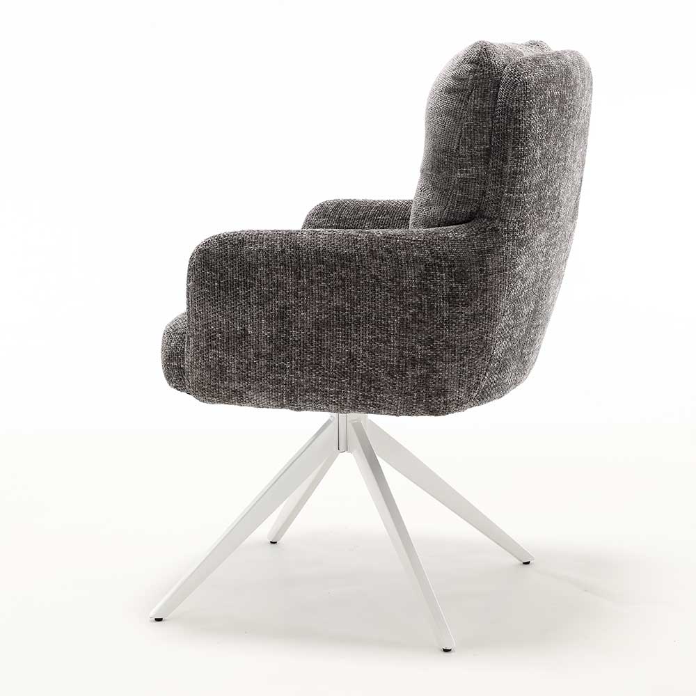 Tischsessel in Anthrazit und Weiß - Vara (2er Set)