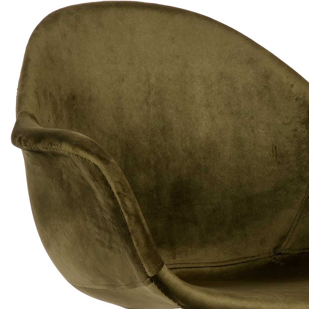 Velvet Armlehnenstuhl in Oliv Grün - Inny (2er Set)
