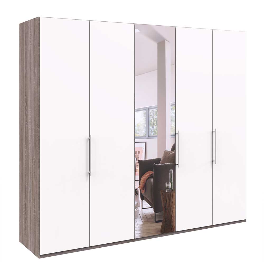 Schlafzimmerschrank mit Metallgriffen - Tivierto I