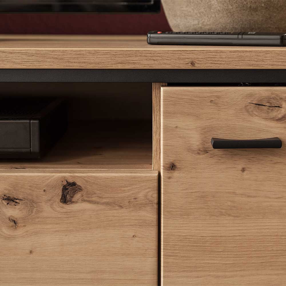 183x60x50 TV Unterschrank in Eiche Holzoptik - Nikdus