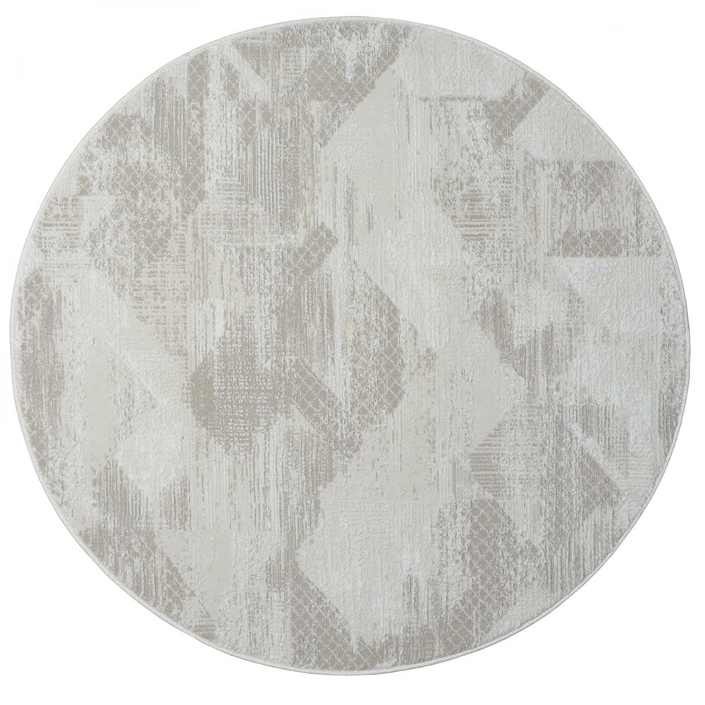 Teppich in Rund - Creme und Beige - Anita